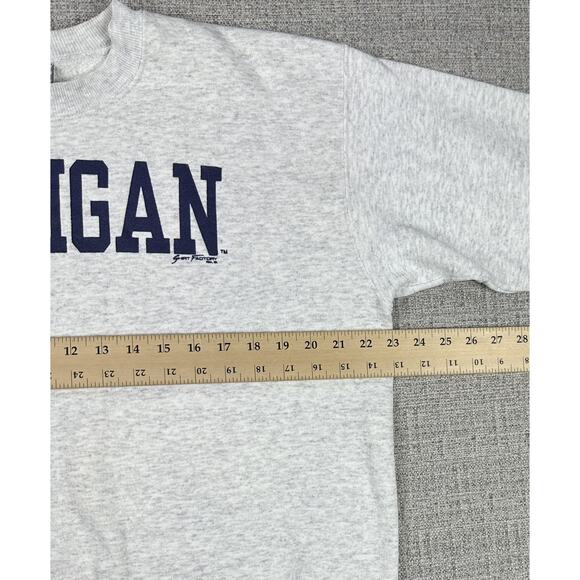 Michigan Wolverines Sweatshirt Mens Large Gray NCAA College Football Lee USA 90s - Picture 4 of 12